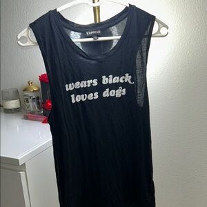 Express Black Graphic Tank Top